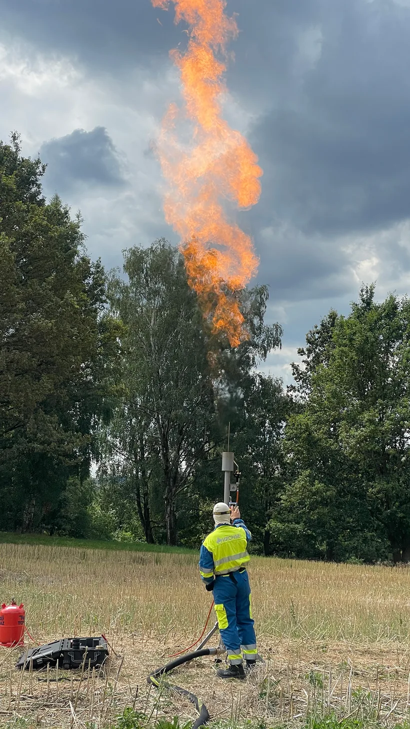 Abfackeltechnik von AB Industrie Service im Einsatz