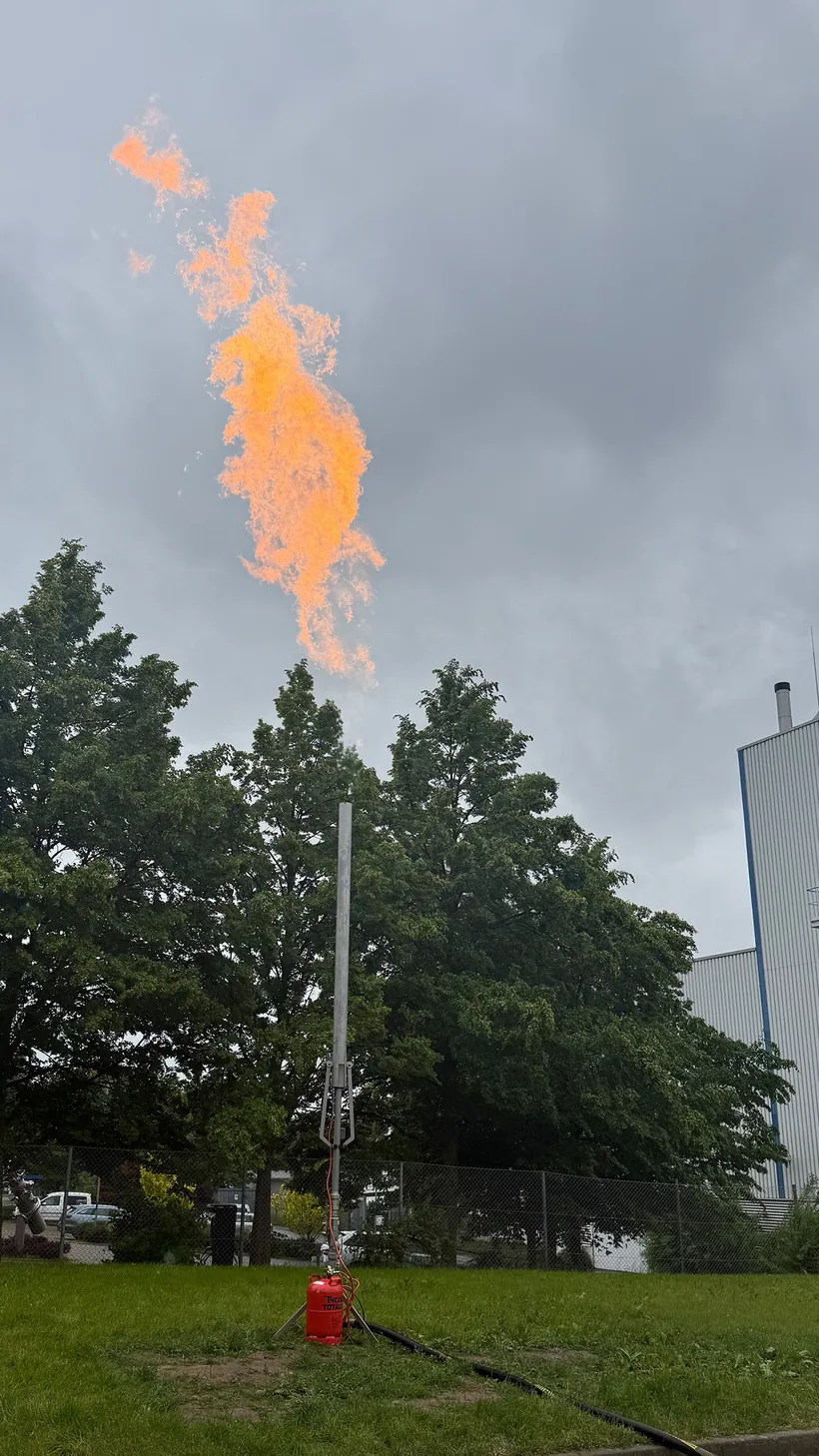 Abfackeltechnik im Einsatz bei Netzbetreibern