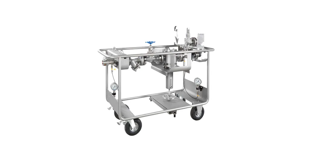 Mobile Druckreduzierstation bis 100 bar für Methan und Wasserstoff